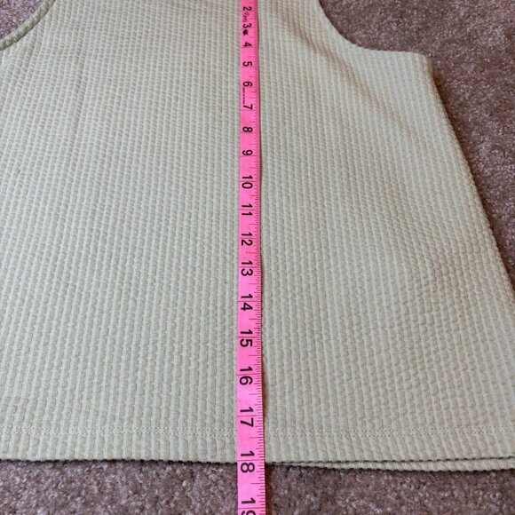 Madewell Light Green Ribbed Boxy Tank Cami Top Women's Size Medium #219 - Picture 5 of 8